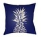 Tiwari Home 18" Blue and White Pineapple Printed Square Throw Pillow Cover with Knife Edge